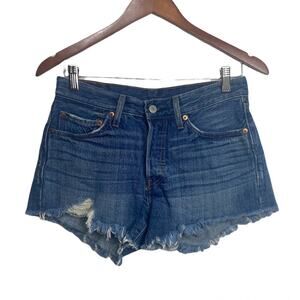 Levi’s 501 Cut Off Button Fly Denim Shorts Size 26